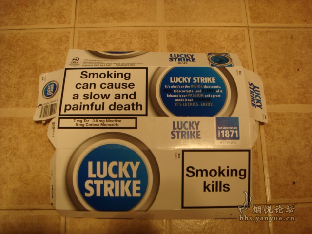 LUCKY STRIKE BLUE好彩蓝和Marlboro万宝路软包绿求鉴定版本与真假 香烟漫谈 烟悦网论坛