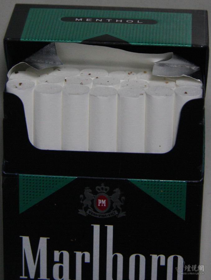 香烟鉴赏之万宝路硬黑绿忠告版menthol薄荷味